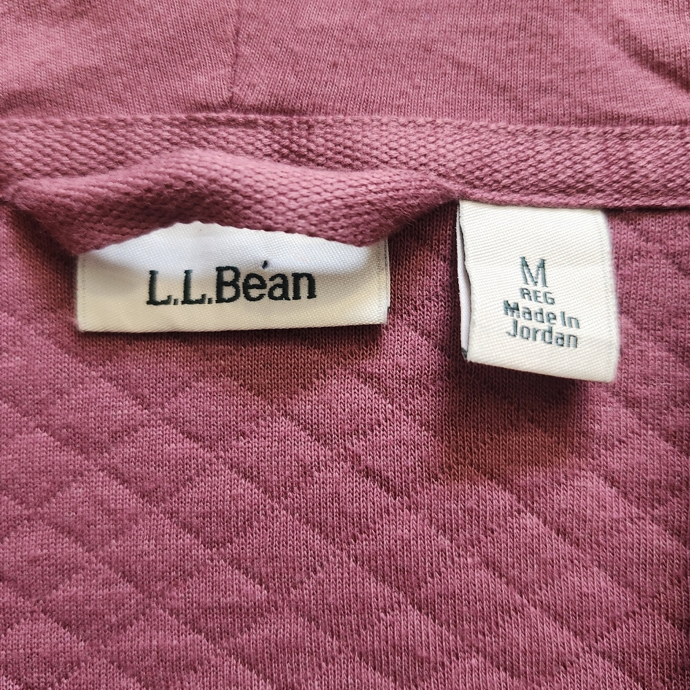 L.L. BEAN Women's Soft Cozy Light‎ Quilted Hooded Tunic Jacket Mauve Medium - Picture 2 of 16